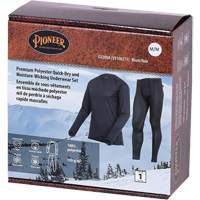 D2200A Premium Quick-Dry & Moisture-Wicking Underwear Set, Men's, X-Small, Black Planification Entrepots Molloy