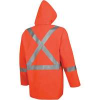 576J High-Visibility FR Rain Jacket, Small, High Visibility Orange Planification Entrepots Molloy