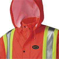 5896 Flame Resistant Waterproof Long Coat, Small, High Visibility Orange Planification Entrepots Molloy