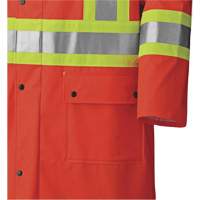 5896 Flame Resistant Waterproof Long Coat, Small, High Visibility Orange Planification Entrepots Molloy