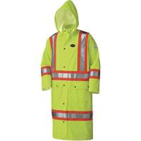 5897 Flame Resistant Waterproof Long Coat, Large, High Visibility Lime-Yellow Planification Entrepots Molloy