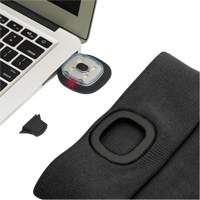 5678 Tuque en tricot avec lampe frontale &agrave; DEL, Doublure en Molleton, Taille unique, Noir Planification Entrepots Molloy