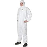 2055 Disposable Coveralls, Small, White, Microporous Planification Entrepots Molloy