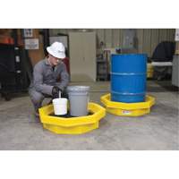 Ultra-Drum Tray&reg; with Grating, 32" L x 32" W x 8.1" H, 21.1 US gal. Spill Capacity Planification Entrepots Molloy