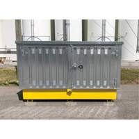 Ultra-Twin IBC en acier avec couvercle rigide, 123,4" lo x 73,4" la x 66,4" h, Capacit&eacute; de charge 12250 lb Planification Entrepots Molloy