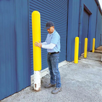 Ultra-Post Protector, 4" dia. x 52" l, Jaune Planification Entrepots Molloy