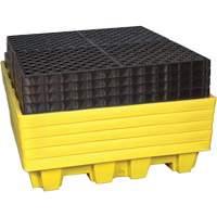 Ultra-Spill Pallet emboitable, 4 barils, Capacit&eacute; de d&eacute;versement 66 gal. US, 51" x 51" x 10" Planification Entrepots Molloy