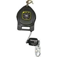 Cordage de s&eacute;curit&eacute; autor&eacute;tractable Falcon + Edge, 50', Acier galvanis&eacute;, Pivotant Planification Entrepots Molloy