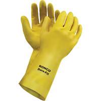 Dura-Fit Reusable Gloves, Size Small/7, 12" L, Latex, Flock-Lined Inner Lining, 20-mil Planification Entrepots Molloy