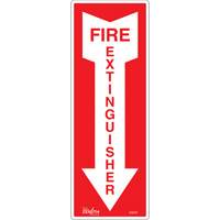 Enseigne Fire Extinguisher, 5" x 14", Vinyle, Anglais avec pictogramme Planification Entrepots Molloy