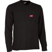 Gridiron Long-Sleeved Pocket-T-Shirt, Men's, Small, Black Planification Entrepots Molloy