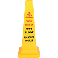 Wet Floor Safety Cone, Bilingual with Pictogram SHH326 | Planification Entrepots Molloy