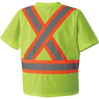 5993P T-shirt de s&eacute;curit&eacute; en maille, Polyester, Petit, Jaune lime haute visibilit&eacute; Planification Entrepots Molloy