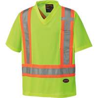 6989 Chandail pour la circulation en micromaille, T-petit, Jaune lime haute visibilit&eacute; Planification Entrepots Molloy