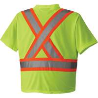 6989 Chandail pour la circulation en micromaille, T-petit, Jaune lime haute visibilit&eacute; Planification Entrepots Molloy