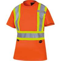 6948 T-shirt de s&eacute;curit&eacute; en il-de-perdrix pour femme, Polyester, T-petit, Orange haute visibilit&eacute; Planification Entrepots Molloy
