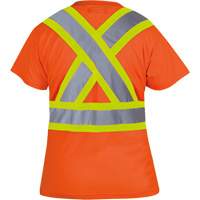 6948 T-shirt de s&eacute;curit&eacute; en il-de-perdrix pour femme, Polyester, T-petit, Orange haute visibilit&eacute; Planification Entrepots Molloy