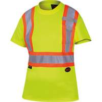 6949 T-shirt de s&eacute;curit&eacute; en il-de-perdrix pour femme, Polyester, T-petit, Jaune lime haute visibilit&eacute; Planification Entrepots Molloy