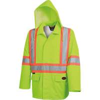 5628 The Rock  Waterproof Safety Jacket, Polyester/Polyurethane, High Visibility Lime-Yellow, Small Planification Entrepots Molloy