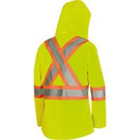 5628W The Rock Women's 300D  Quilted Safety Parka, Polyester/Polyurethane, High Visibility Lime-Yellow, X-Small Planification Entrepots Molloy