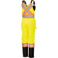 5041BBW Combinaison de s&eacute;curit&eacute; imperm&eacute;able haute visibilit&eacute; pour femmes, Polyester, T-petit, Noir/Jaune lime haute visibilit&eacute; Planification Entrepots Molloy