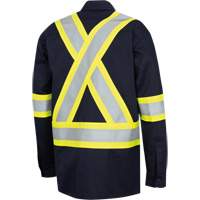 7742SF FR-TECH&reg; High-Visibility 88/12 Arc-Rated Safety Shirt, Small, Navy Blue Planification Entrepots Molloy