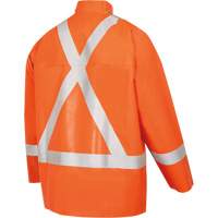 5990J Manteau de s&eacute;curit&eacute; imperm&eacute;able tr&egrave;s robuste ignifuge et r&eacute;sistant aux arcs &eacute;lectriques, Petit, Orange haute visibilit&eacute;, 11 cal/cm² Planification Entrepots Molloy