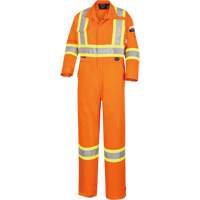 5551T Combinaison ignifuge et r&eacute;sistant aux arcs &eacute;lectriques Flame-Gard, Taille 40 (grand taille), Orange haute visibilit&eacute;, 9,1 cal/cm² Planification Entrepots Molloy