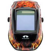 Leadhead&reg; Auto Darkening Welding Helmet, 3.8" L x 3.4" W View Area, 9 - 13 Shade Range Planification Entrepots Molloy