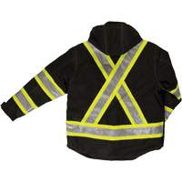 Ripstop 4-in-1 Safety Jacket, Polyester, Black, X-Small Planification Entrepots Molloy