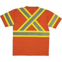 Short Sleeve Safety T-Shirt, Cotton, X-Small, High Visibility Orange Planification Entrepots Molloy