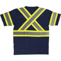 Short Sleeve Safety T-Shirt, Cotton, X-Small, Navy Blue Planification Entrepots Molloy