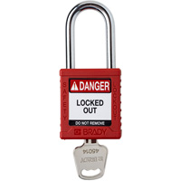 Velocity Lockout Padlock, Red, Keyed Different, Nylon, 1-1/2" Width Planification Entrepots Molloy