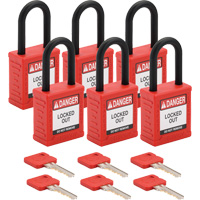 Velocity Lockout Padlocks, Red, Keyed Alike, Nylon, 1-1/2" Width Planification Entrepots Molloy