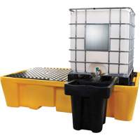Double palette de d&eacute;versements IBC, Capacit&eacute; de d&eacute;versement 317 gal. US, 89" x 57" x 23" Planification Entrepots Molloy