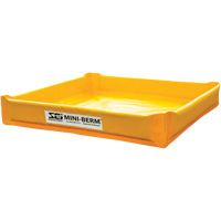 Yellow PVC Mini-Berm, 34 US gal. Capacity, 3' W x 3' L x 6" H Planification Entrepots Molloy