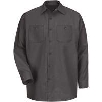 Long Sleeve Industrical Work Shirt, Men's, Medium, Charcoal Planification Entrepots Molloy