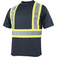 Quick Dry Short Sleeves T-Shirt, Polyester, Small, Navy Blue Planification Entrepots Molloy