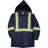Premium Duck Parka with Reflective Material, Navy Blue, Small Planification Entrepots Molloy