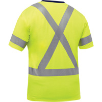 Bisley&reg; X-Back Short Sleeve Shirt, Poly-Cotton, Small, High Visibility Lime-Yellow Planification Entrepots Molloy