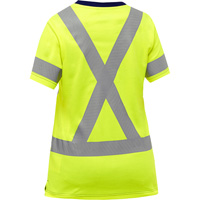 Bisley&reg; Women's X-Back Short Sleeve Shirt, Poly-Cotton, Small, High Visibility Lime-Yellow Planification Entrepots Molloy