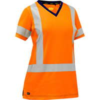 Bisley&reg; Women's X-Back Short Sleeve Shirt, Poly-Cotton, Small, High Visibility Orange Planification Entrepots Molloy