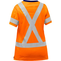 Bisley&reg; Women's X-Back Short Sleeve Shirt, Poly-Cotton, Small, High Visibility Orange Planification Entrepots Molloy