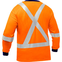 Bisley&reg; X-Back Long Sleeve Shirt, Poly-Cotton, Small, High Visibility Orange Planification Entrepots Molloy