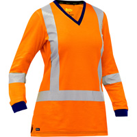 Bisley&reg; Women's X-Back Long Sleeve Shirt, Poly-Cotton, Small, High Visibility Orange Planification Entrepots Molloy