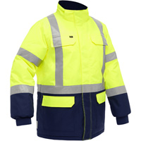 Bisley&reg; X-Back Extreme Cold Jacket with Navy Bottom, Polyester, High Visibility Lime-Yellow, Small Planification Entrepots Molloy