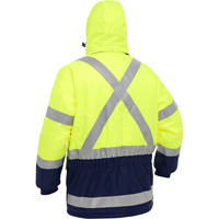 Bisley&reg; X-Back Extreme Cold Jacket with Navy Bottom, Polyester, High Visibility Lime-Yellow, Small Planification Entrepots Molloy