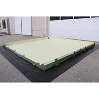 Easy-Riser Insta-Berm, 134 US gal. Capacity, 6' W x 6' L x 6" H, Hinge Bracket Planification Entrepots Molloy