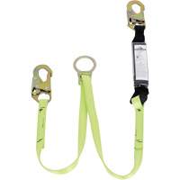 SA-5405-4 Shock Absorbing Lanyard, 4', Snap Hook Center, Snap Hook Leg Ends, Polyester Planification Entrepots Molloy