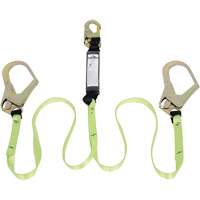 SA-54022-4 Shock Absorbing Lanyard, 4', Form Hook Center, Snap Hook Leg Ends, Polyester Planification Entrepots Molloy